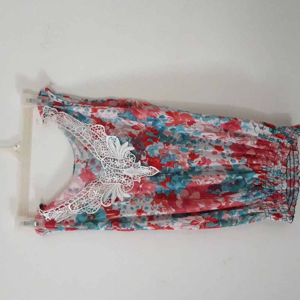 A cute little tank with lacy front,  size med